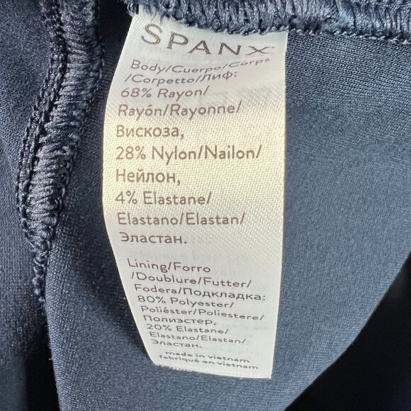 Spanx Pants Women's 36x27* Ponte Slim Straight High Rise Blue Stretch Tag XXL - Picture 8 of 16